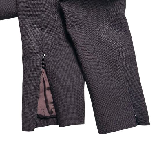 Reiss | Women | Camila Dark Plum Wool Textured Business Blazer Pant Suit | Sz 8 - Picture 13 of 16